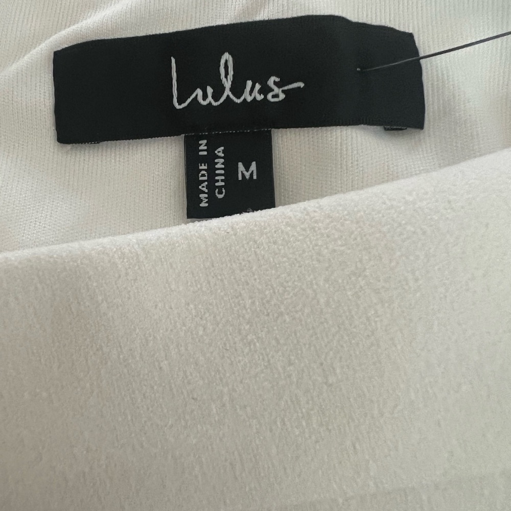 Lulu's Enticing Endeavors White Two-Piece Jumpsuit Medium - Picture 12 of 15